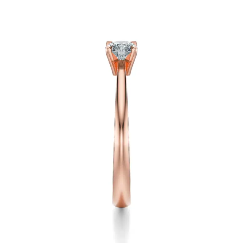 Pierścionek z diamentem różowe złoto